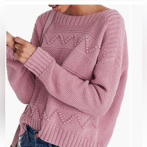 Madewell zigzag sweater mauve size S